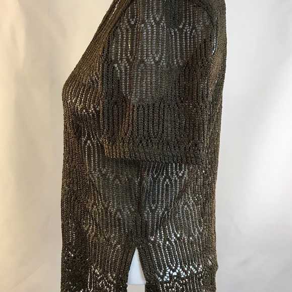 Knitted Brown Cover Blouse - Picture 3 of 4